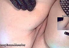 pussy exam camshow with latex gloves and anal gaping 😈