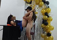 I called the plumber for new years cleanup and he fucked my tight vagina doggystyle