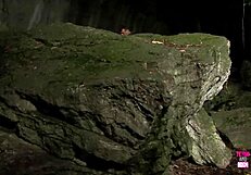 knight fucks hot brunette outdoors in doggy and cowgirl all night long