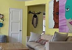 Stepmom demonstrates her skills in front of your friend.