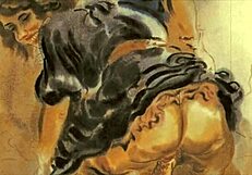 Vintage erotic art from retro cartoons and anime