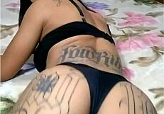 Sexy brunette bitch with big ass