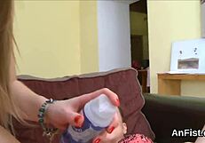 Frisky lesbian honeys open up tight assholes. They fist and stretch anals with wild passion.