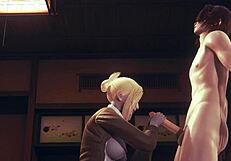 Annie Leonhart’s hot handjob in Shingeki no Kyojin hentai