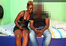 African beauty rides big black cock to wild orgasm