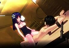 Игры с повязкой в 3D хентай без цензуры в 4K 60fps