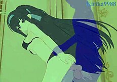 Asuma Toki and Kozeki Ui raw creampie in hentai