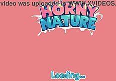 Young female orc face-sits lucky boy in horny nature game scene