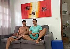 Brazilian Gay Amateurs Fuck Bareback In Living Room