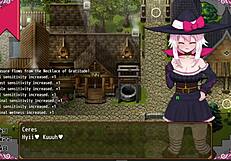 Massage chair makes witch cry in hentai