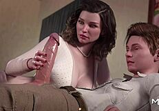 Mature Girl Commands Cum on Leg