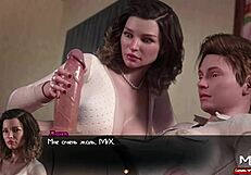 Mature Girl Commands Cum on Leg