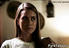 petite teen duo gets jizzed while stepdaddy watches