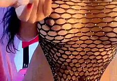 In this lesbian scene, she sits deliciously while I masturbate and cum in her mouth