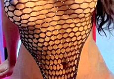 In this lesbian scene, she sits deliciously while I masturbate and cum in her mouth