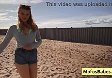 Holy Cow! Busty Blonde Sahara Skye Sucks Charles Dera Wet in Car by Beach