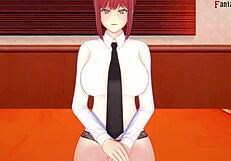 Makima Chainsaw Manista täydessä POV-scenessä fantasyking3