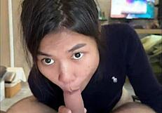 Fuck your cute 18yo Asian schoolmate before her parents return home