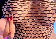 In this lesbian scene, she sits deliciously while I masturbate and cum in her mouth