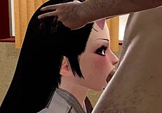 Kamado Nezuko's big ass and tits in 3D hentai animation from Kimetsu no Yaiba.