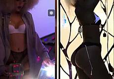 manic sabrina explores her pinball fetish in bizarre ways