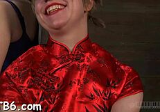 Beauty squirts uncontrollably from anal castigation 😈