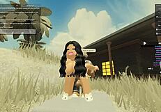 Cute Latina takes big black cock for deepthroat and anal doggystyle in wild scene. Roblox porn 64 shocks with raw assfucking.