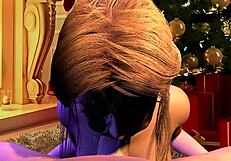 New Year's Eve Blowjob In 3D Hentai With Big Ass And Tits.