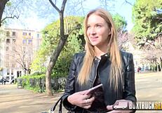 Beautiful angel piaff enjoys rebound sex in public