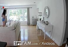 step sis manipulates bro to drain his big balls