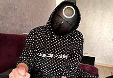 hey, i jerked off a squid game member's dick and he came on my big tits