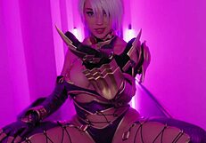 Ivy Valentine's tits and ass in a bed fight scene