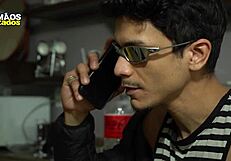 The big-dicked invader takes the twink's ass in a bareback blowjob scene