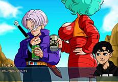 bulma starts her adventure with big tits blowjob