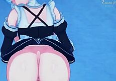 innocent rem acts as a naughty maid in re zero