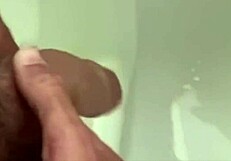 Gay Cruising Extreme Blowjob and Huge Facial in Public WC