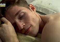 The big-dicked invader takes the twink's ass in a bareback blowjob scene