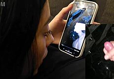 Mi novia reaccionando a las vergas de mis amigos