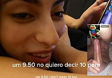 Mi novia reaccionando a las vergas de mis amigos