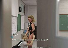Teacher gets cum shower in Waterworld-themed anime porn