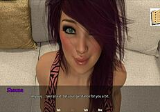 chatting with gorgeous pink haired milf in 3d anime hentai scene