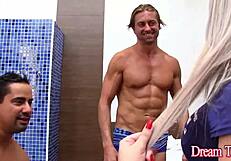 Group of Men Take Turns Pounding Sexy Trans Blonde Carol Penelope