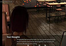 chatting with gorgeous pink haired milf in 3d anime hentai scene