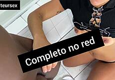 Novinha anal in bathroom