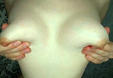 Girlfriend’s Big Russian Tits Slobbered in Kinky Home Nipple Play Session