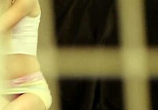 Tiny whore gets cuffed up and dicked down