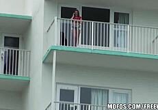 Mofos Brunette Flashes Hairless Pussy And Boobs For Dirty Boyfriend In Bedroom