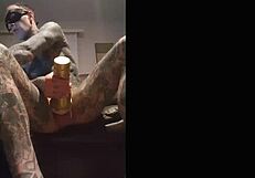 Hot Fleshlight Session with Intense Handjob and Cumshot