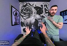 Tattoo Master Sucks And Rides Bareback