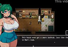 cute girl with huge tits falls in bathtub, exposes wet pussy